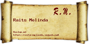 Raits Melinda névjegykártya